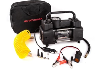 AUTOVIRAZH (AV010999) двухцилиндровый 95 л/мин с цифровым манометром