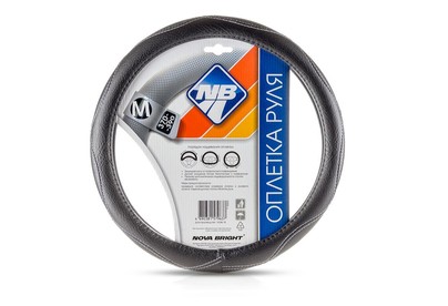 NOVA BRIGHT (М) экокожа, черная шагрень с белой волнистой прострочкой 47370