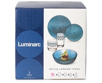 LUMINARC ЛУИЗ ЛОНДОН ТОПАЗ 16пр со стаканами РОМБ ТОПАЗ 310мл S1238