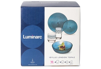 LUMINARC ЛУИЗ ЛОНДОН ТОПАЗ 16пр со стаканами РОМБ ТОПАЗ 310мл S1238