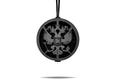 AROMA BAR подвеска ?Герб? в крафтовой упаковке с минибрелоком в черном цвете 49343