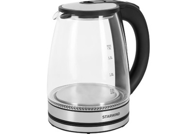 Starwind SKG2114 2л. 1800Вт черный/прозрачный (стекло)