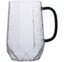 LEONORD Кружка AROMA 430 мл из боросиликатного рельефного стекла, с гранями, с ручкой из цветного стекла (106477)