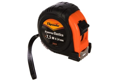 SPARTA Рулетка Elastica, 7.5 м х 24 мм, обрезиненный корпус 31313