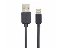 PERFEO (I4603) USB A вилка  8 pin вилка, 2.4A, черный, 1 м