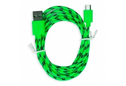 SMARTBUY (iK12n green) USB  MICRO USB нейлон 1.м зеленый