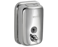 BRIMIX 618 Дозатор жидкого мыла настенный металлический с глазком (2)