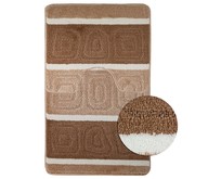 САНАКС 00207 SILVER Коврик в ванную двойной КОРИЧНЕВЫЙ 60х100+50х60 см 100% полиэстер