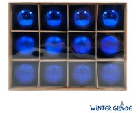WINTER GLADE Набор ёлочных шаров пластик, 6 см, 12 шт, синий микс, 6012G004