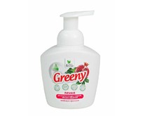 CLEAN&GREEN CG8328 Greeny нежный гранат пенка для посуды, игрушек, овощей и фруктов 400мл