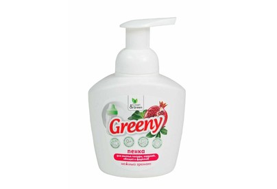 CLEAN&GREEN CG8328 Greeny нежный гранат пенка для посуды, игрушек, овощей и фруктов 400мл