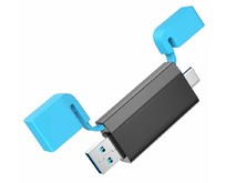 BOROFONE (6941991112416) DH9 TypeC USB 3.0 Black&blue