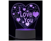 ENERGY Светильник декоративный ENNL 23 3D сердце с надписью I LOVE YOU (106254)