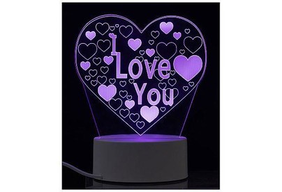 ENERGY Светильник декоративный ENNL 23 3D сердце с надписью I LOVE YOU (106254)