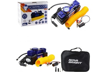 NOVA BRIGHT АК75L двухпоршневой, металлический корпус, в сумке, LEDфонарь 36451