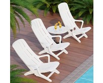 АЛЬТЕРНАТИВА М8899 креслошезлонг (белый) 3 положения спинки