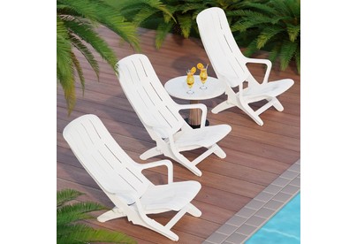 АЛЬТЕРНАТИВА М8899 креслошезлонг (белый) 3 положения спинки