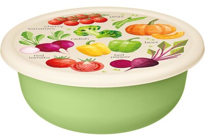 HOMVER Modena Greenery 3,2л с крышкой с декором (салатовый) 221141020/04