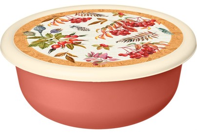 HOMVER Modena Теплый дом 1,2л с крышкой с декором (оранжевый) 222143205/04