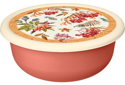 HOMVER Modena Теплый дом 3,2л с крышкой с декором (оранжевый) 222143405/04