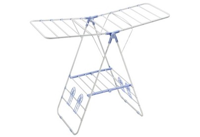 РЫЖИЙ КОТ Сушилка для белья напольная двухуровневая CD03, с держателями для обуви, 133*50*92 см (109603)