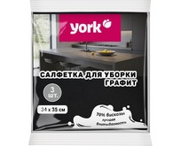 YORK Графит вискозная 3 шт (34х35 см) (20980)