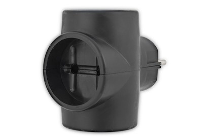 REXANT (111076) Тройник эл 6А без заземления, черный