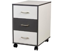 POLINI Тумба с ящиками kids Mirum на колесах 40х55см белыйграфит (1 кор.)