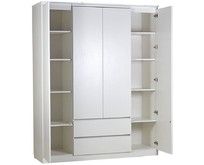 POLINI Шкаф четырехсекционный kids Simple 1920 с ящиками белый (4 кор.)