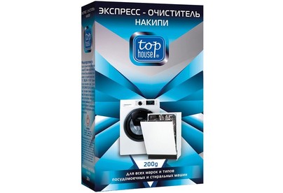 TOP HOUSE Экспрессочиститель накипи для посудомоечных и стиральных машин, 200 г (391695)