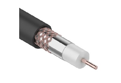 REXANT (012222) RG6U+CU, 75 ом, бухта 100 м, черный