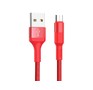 HOCO (6957531080220) X26 USB (m)microUSB (m) 1.0м  красный/черный