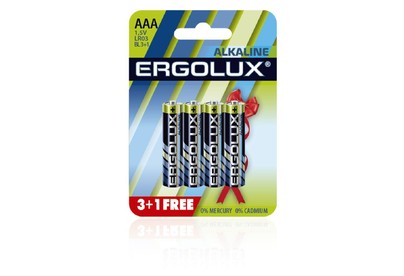 ERGOLUX (12865) Alkaline LR03 BL 3+1(FREE)