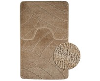 САНАКС 00287 CLASSIC UNI ПОЛОСКИ Коврик в ванную двойной КОРИЧНЕВЫЙ 55х90+ 45х55 см 100% полиэстер