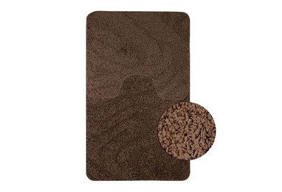 САНАКС 00160 Коврик в ванную SHAGGY двойной КОРИЧНЕВЫЙ 60х100 + 50х60 см 100% полиэстер