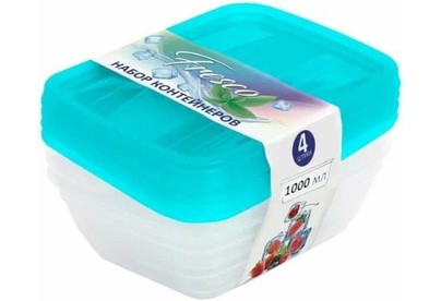 VIOLET Набор контейнеров FRESCO 4 шт. 1000 мл (Бриз) 470010135
