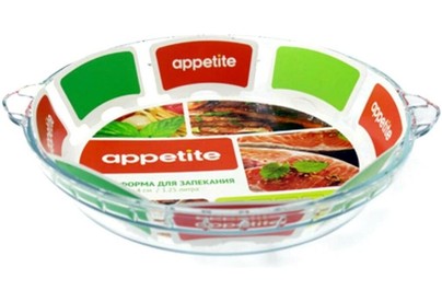 APPETITE PL15 стекл круг 22х4см/1,25л с руч