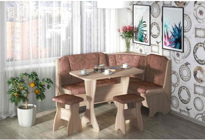 БИТЕЛ ОРХИДЕЯОДНОТОН Кухонный уголок ДУБ СОНОМА/В.коньяк 1/ДУБ СОНОМА (6 кор.)