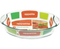 APPETITE PLH11 стекл овал 30x21x6см/2,0л с руч