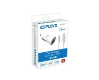 EXPLOYD EXZ587 TYPEC 3.4А 2.4А+1А 2хUSB белый