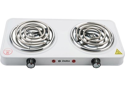 DELTA D705 двухконфорочная спираль белая (5)