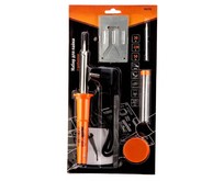 SPARTA Набор для пайки, 5 предметов: паяльник 30 Вт, подставка, жало, паста, припой 913113