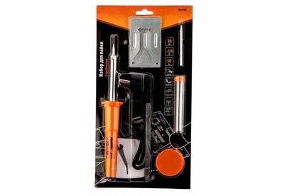 SPARTA Набор для пайки, 5 предметов: паяльник 30 Вт, подставка, жало, паста, припой 913113