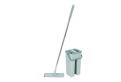 РЫЖИЙ КОТ Швабра для пола с насадкой из микрофибры и ведром Clean hands (310459)