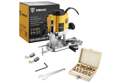 DEKO DKR1600E+набор фрез RBS12 (12 предметов) 0634221