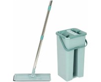 РЫЖИЙ КОТ Швабра для пола с насадкой из микрофибры и ведром Clean hands beige