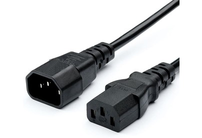 GOPOWER (0000024537) C14 (m)C13 (f) 1.8м ПВХ 0.75мм удлинитель черный (1/10/100)