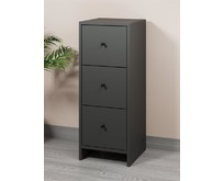 МЕБЕЛЬКОМПЛЕКС КВАДРО Комод 3Я300 Антрацит/МК (1 кор.)