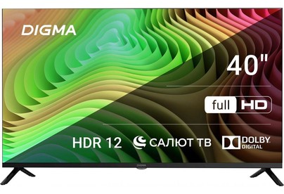 DIGMA DMLED40SBB36 FHD SMART TV Салют
