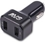 AVS UC523 USB 2 порта (3А,черный) с вольтметром